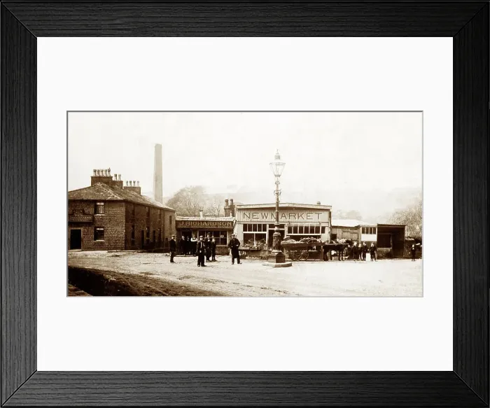 Framed Print : Waterfoot Centre and Market in 1891 Framed Print : Waterfoot Centre and Market in 1891