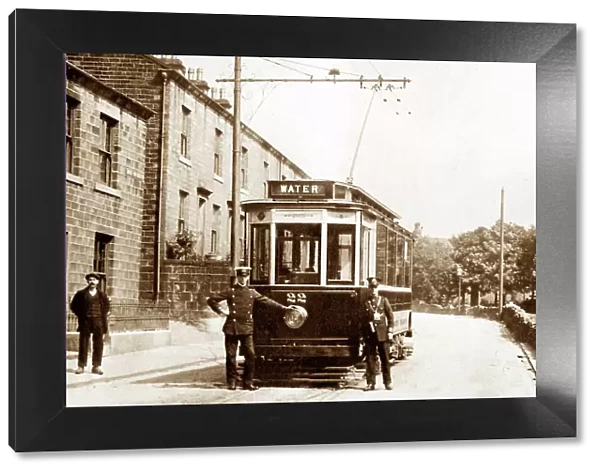 Tram terminus at Water, early 1900s