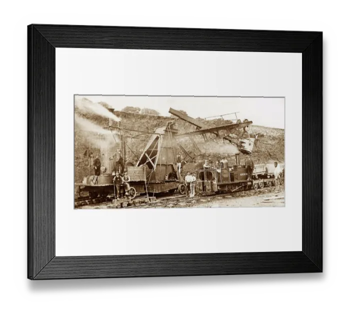 Framed Print : Construction of Clough Bottom Reservoir, Rossendale Framed Print : Construction of Clough Bottom Reservoir, Rossendale