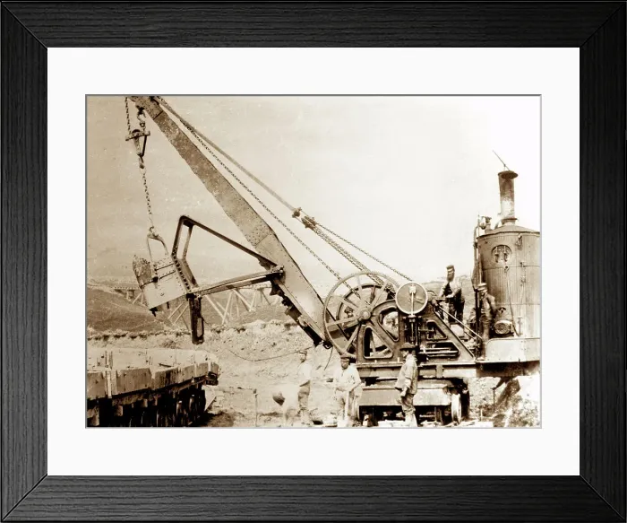 Framed Print : Construction of Clough Bottom Reservoir, Rossendale Framed Print : Construction of Clough Bottom Reservoir, Rossendale