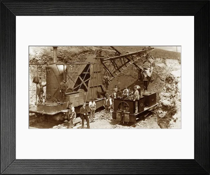 Framed Print : Construction of Clough Bottom Reservoir, Rossendale Framed Print : Construction of Clough Bottom Reservoir, Rossendale