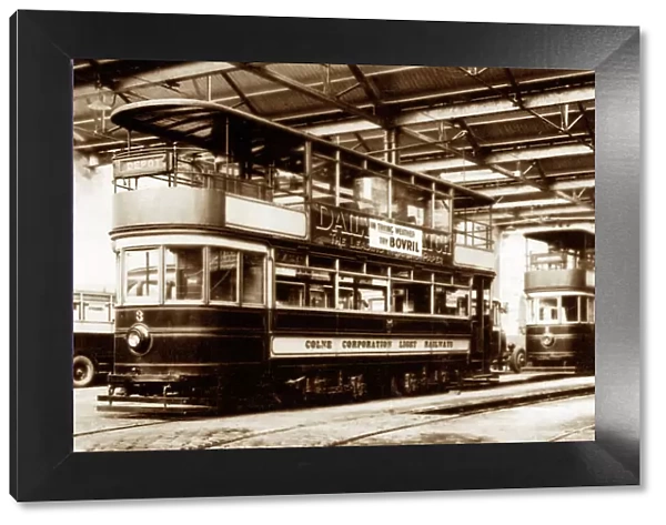 Circa 1920s Twenties Colne Corporation Tram Depot