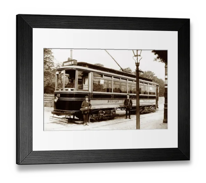 Framed Print : Burnley Corporation tram, early 1900s Framed Print : Burnley Corporation tram, early 1900s
