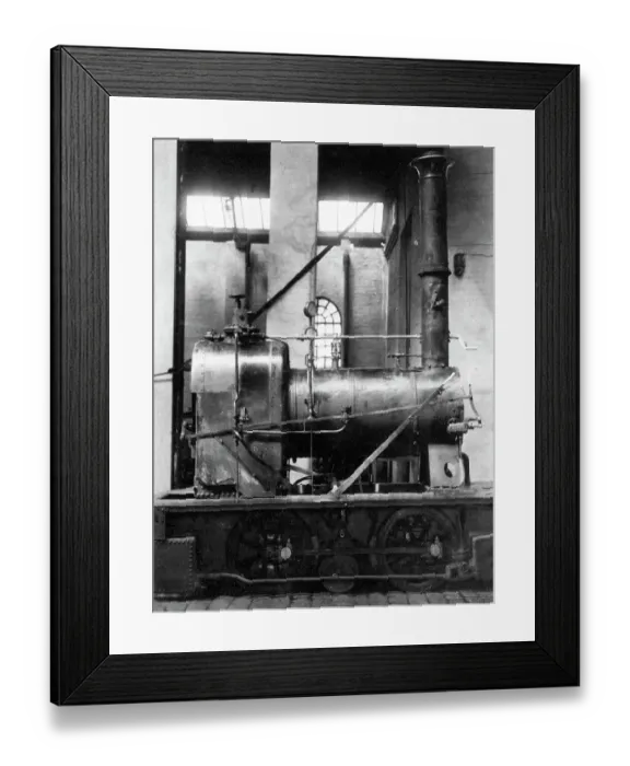Framed Print : Burnley steam tram locomotive, Victorian period Framed Print : Burnley steam tram locomotive, Victorian period