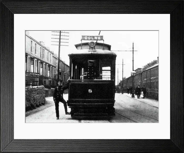 Framed Print : Colne Corporation tram, early 1900s Framed Print : Colne Corporation tram, early 1900s