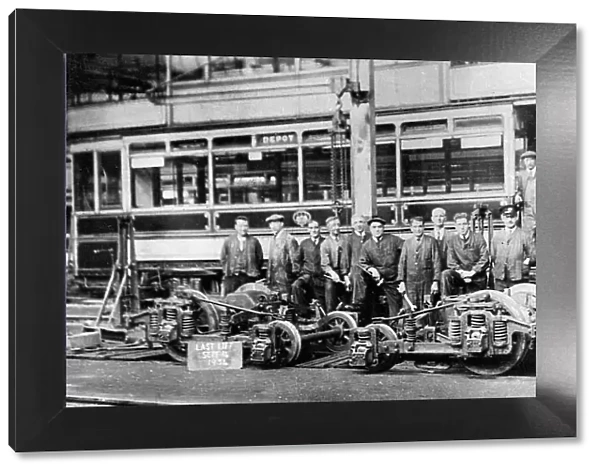 1934 Engineering Staff At Burnley Tramways About
