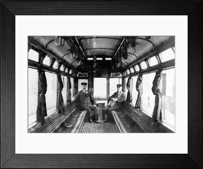 Framed Print : 1930s Inside A Burnley Tram Probably Thirties Framed Print : 1930s Inside A Burnley Tram Probably Thirties