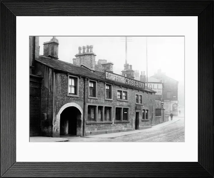 Framed Print : Burnley Town Centre, probably 1940s Framed Print : Burnley Town Centre, probably 1940s