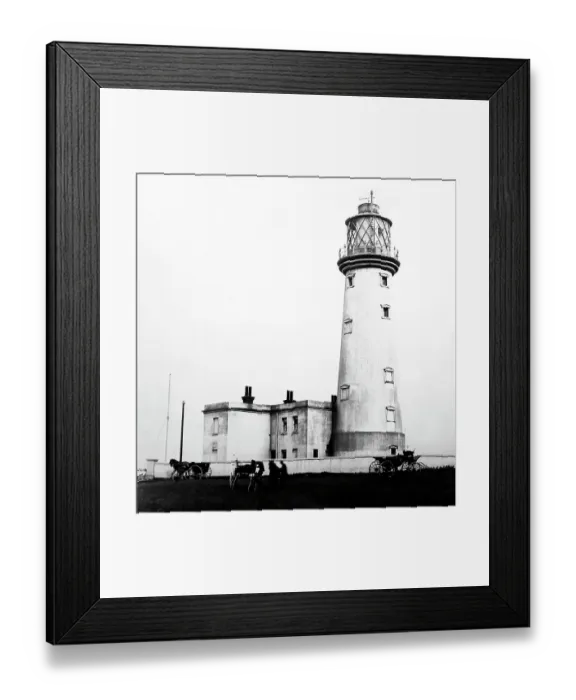 Framed Print : Flamborough Head Lighthouse, Victorian period Framed Print : Flamborough Head Lighthouse, Victorian period