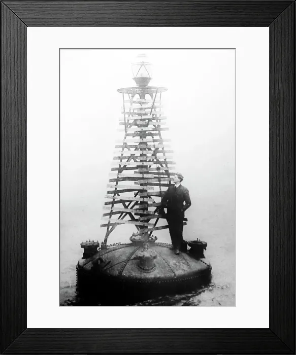 Framed Print : An acetylene buoy, Victorian period Framed Print : An acetylene buoy, Victorian period