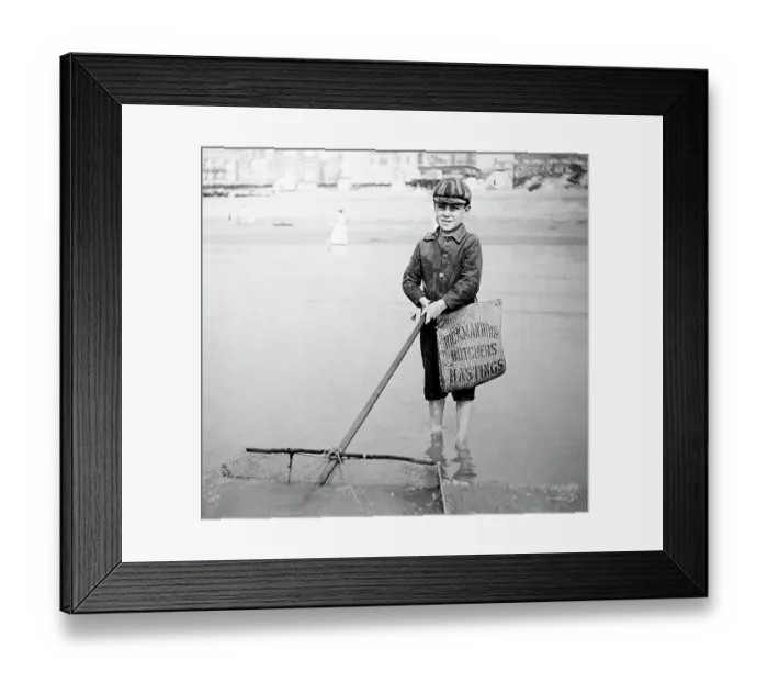 Framed Print : Shrimping in Hastings, Victorian period Framed Print : Shrimping in Hastings, Victorian period