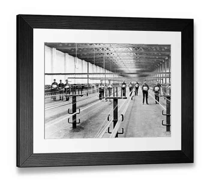 Framed Print : Hand spinning rope, The Belfast Ropework Company Ltd Framed Print : Hand spinning rope, The Belfast Ropework Company Ltd