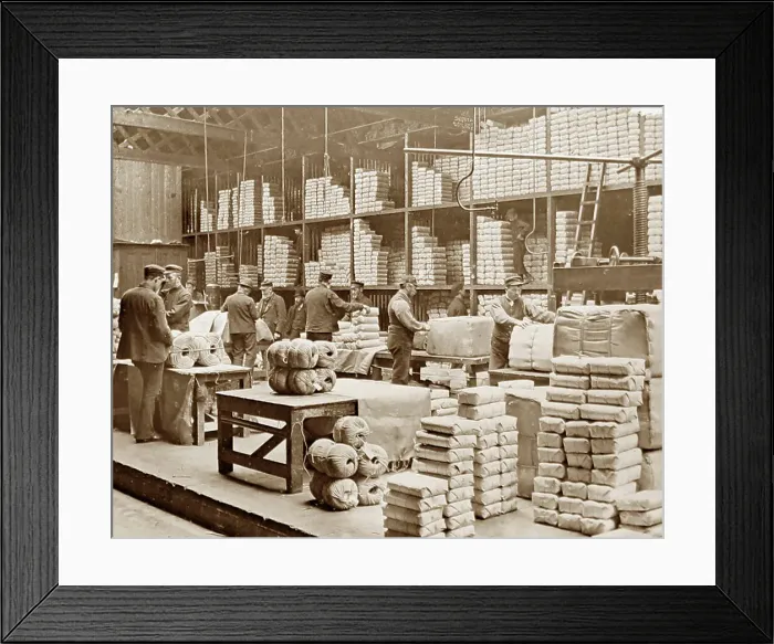 Framed Print : Twine packing room, The Belfast Ropework Company Ltd Framed Print : Twine packing room, The Belfast Ropework Company Ltd