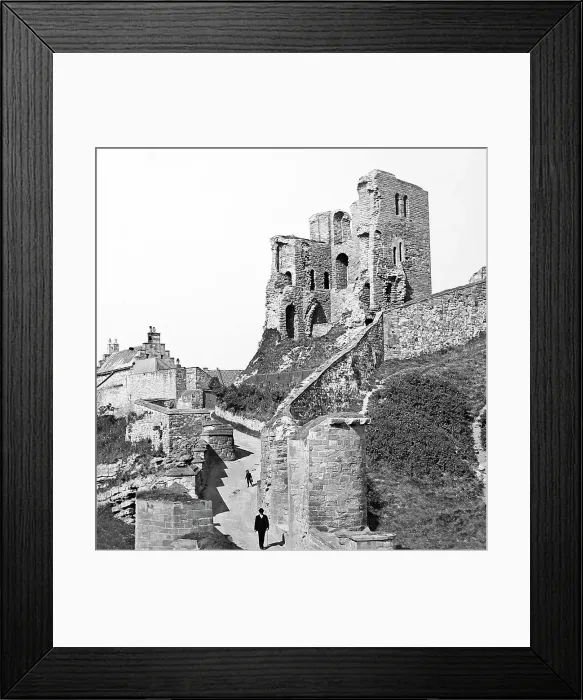 Framed Print : Scarborough Castle, Victorian period Framed Print : Scarborough Castle, Victorian period