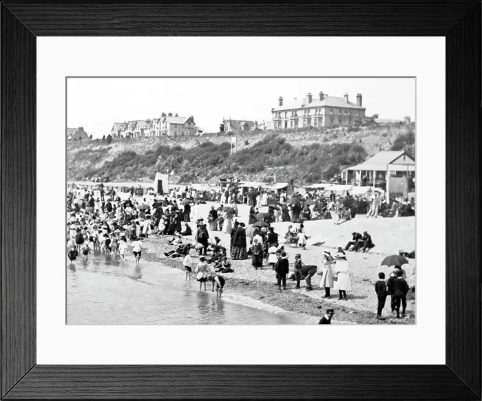 Framed Print : Clacton on Sea beach, Victorian period Framed Print : Clacton on Sea beach, Victorian period
