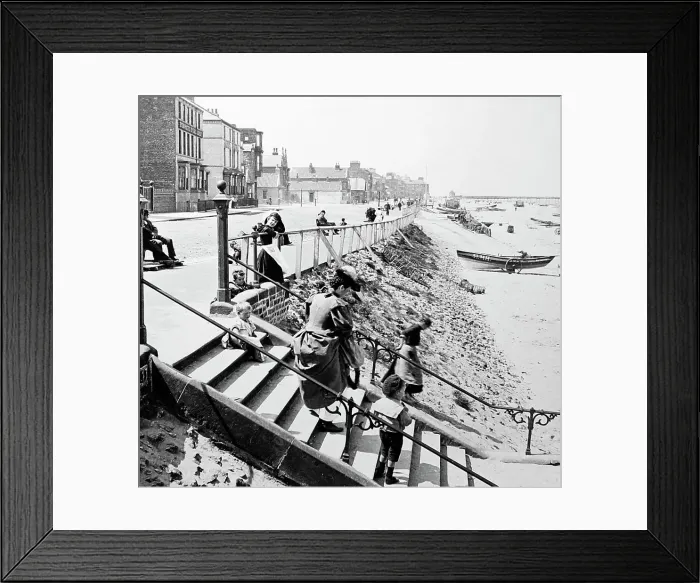 Framed Print : Redcar Esplanade, Victorian period Framed Print : Redcar Esplanade, Victorian period