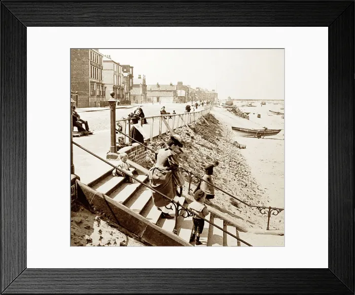Framed Print : Redcar Esplanade, Victorian period Framed Print : Redcar Esplanade, Victorian period