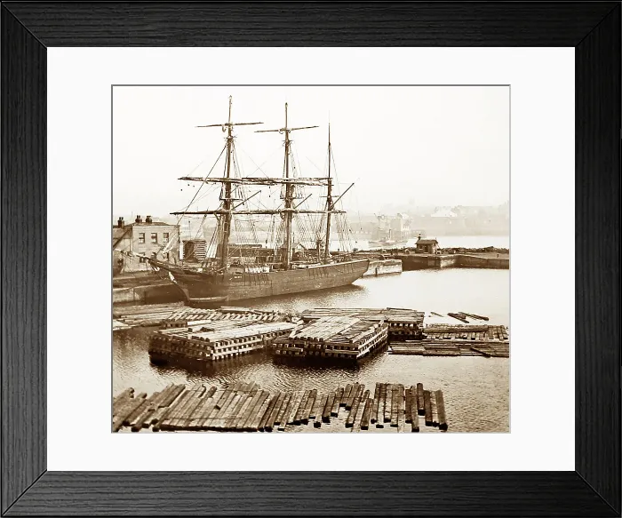 Framed Print : North Docks, Sunderland, Victorian period Framed Print : North Docks, Sunderland, Victorian period