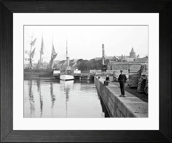 Framed Print : Tweedmouth Docks, Victorian period Framed Print : Tweedmouth Docks, Victorian period