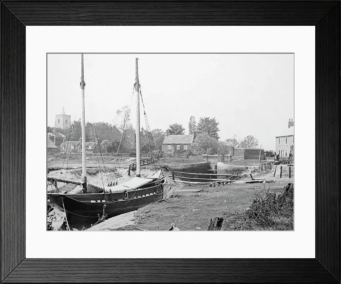 Framed Print : West Lynn Harbour, Norfolk, Victorian period Framed Print : West Lynn Harbour, Norfolk, Victorian period