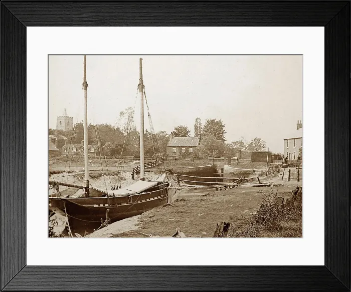 Framed Print : West Lynn Harbour, Norfolk, Victorian period Framed Print : West Lynn Harbour, Norfolk, Victorian period