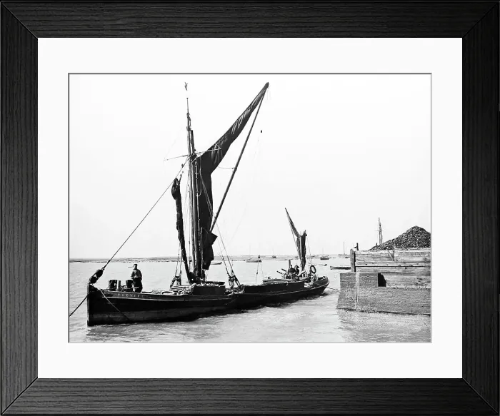 Framed Print : Thames barge Levitt, Victorian period Framed Print : Thames barge Levitt, Victorian period