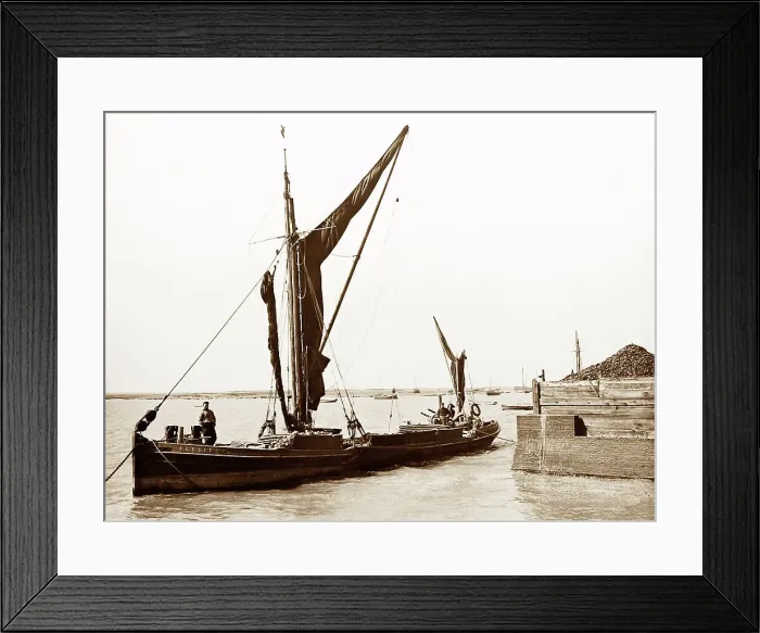 Framed Print : Thames barge Levitt, Victorian period Framed Print : Thames barge Levitt, Victorian period