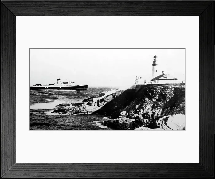 Framed Print : Lighthouse, Douglas Head, Isle of Man, early 1900s Framed Print : Lighthouse, Douglas Head, Isle of Man, early 1900s