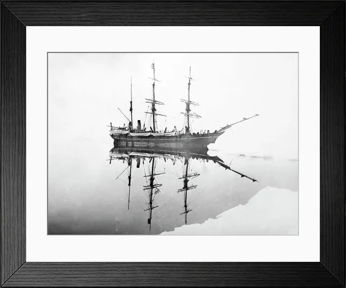 Framed Print : A whaling ship in Melville Bay, Greenland, Victorian period Framed Print : A whaling ship in Melville Bay, Greenland, Victorian period