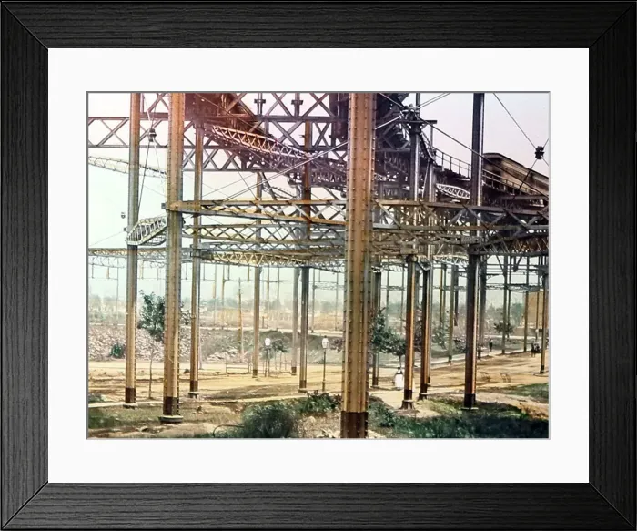 Framed Print : New York Elevated Railway, Victorian period Framed Print : New York Elevated Railway, Victorian period