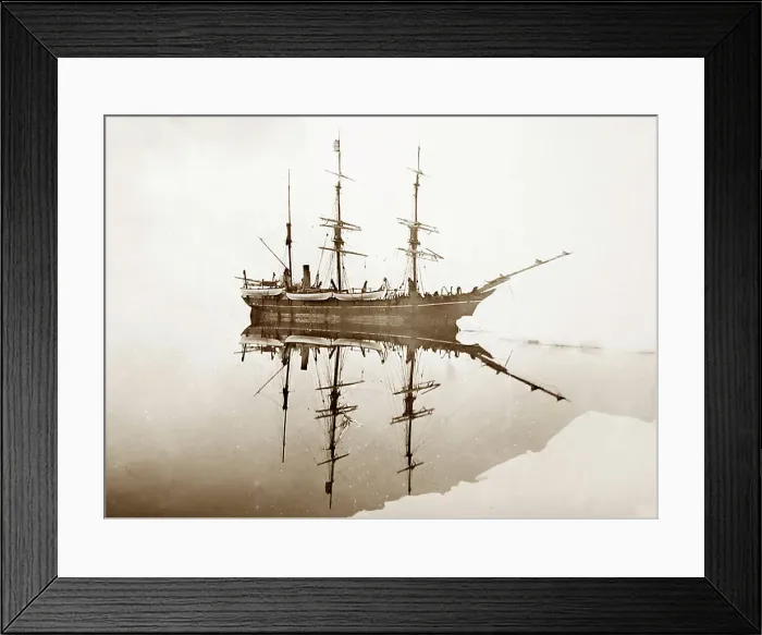 Framed Print : A whaling ship in Melville Bay, Greenland, Victorian period