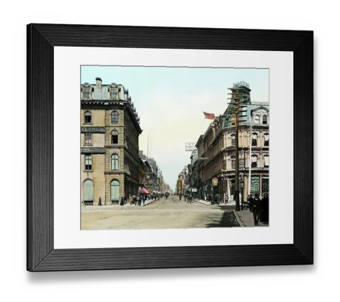 Framed Print : St. James Street, Montreal, Canada, Victorian period Framed Print : St. James Street, Montreal, Canada, Victorian period