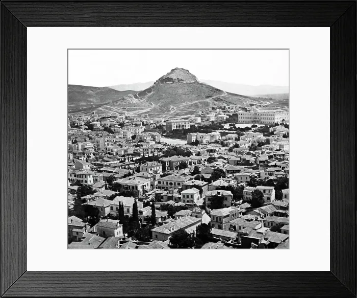Framed Print : Athens from the Acropolis, Victorian period Framed Print : Athens from the Acropolis, Victorian period