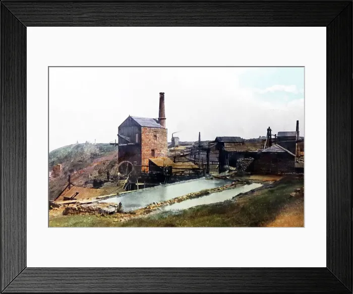 Framed Print : A Cornish Tin Mine, Victorian period Framed Print : A Cornish Tin Mine, Victorian period