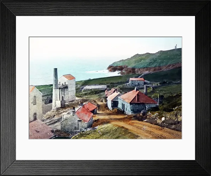 Framed Print : A Cornish Tin Mine, Victorian period Framed Print : A Cornish Tin Mine, Victorian period
