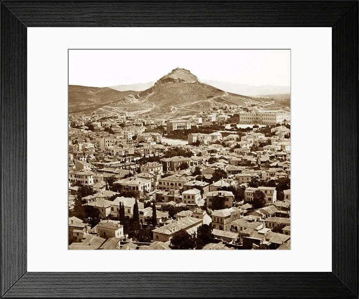 Framed Print : Athens from the Acropolis, Victorian period Framed Print : Athens from the Acropolis, Victorian period