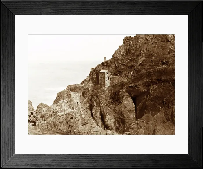 Framed Print : A Cornish Tin Mine, Botallack, Victorian period Framed Print : A Cornish Tin Mine, Botallack, Victorian period