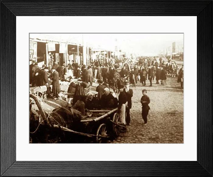 Framed Print : Street Fair, Novgorod, Russia, early 1900s Framed Print : Street Fair, Novgorod, Russia, early 1900s