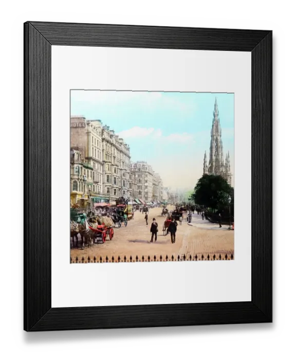 Framed Print : Princes Street, Edinburgh, Victorian period Framed Print : Princes Street, Edinburgh, Victorian period