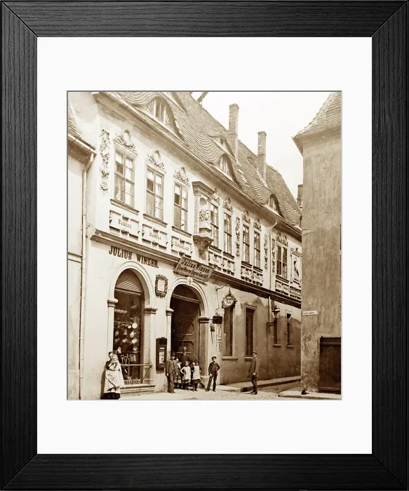 Framed Print : Handel's birthplace, Halle, Germany, Victorian period Framed Print : Handel's birthplace, Halle, Germany, Victorian period