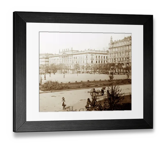 Framed Print : Post Office, Leipzig, Germany, Victorian period Framed Print : Post Office, Leipzig, Germany, Victorian period