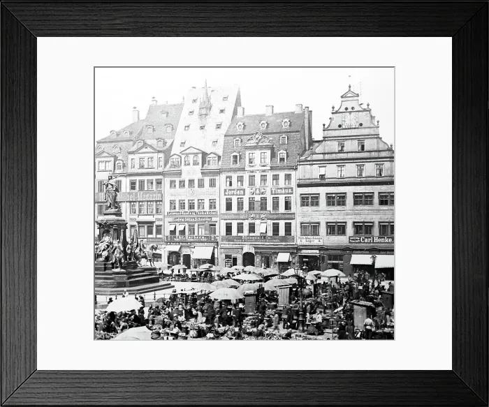 Framed Print : Market Place, Leipzig, Germany, Victorian period Framed Print : Market Place, Leipzig, Germany, Victorian period