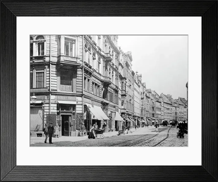Framed Print : Bruhl Strasse, Leipzig, Germany, Victorian period Framed Print : Bruhl Strasse, Leipzig, Germany, Victorian period