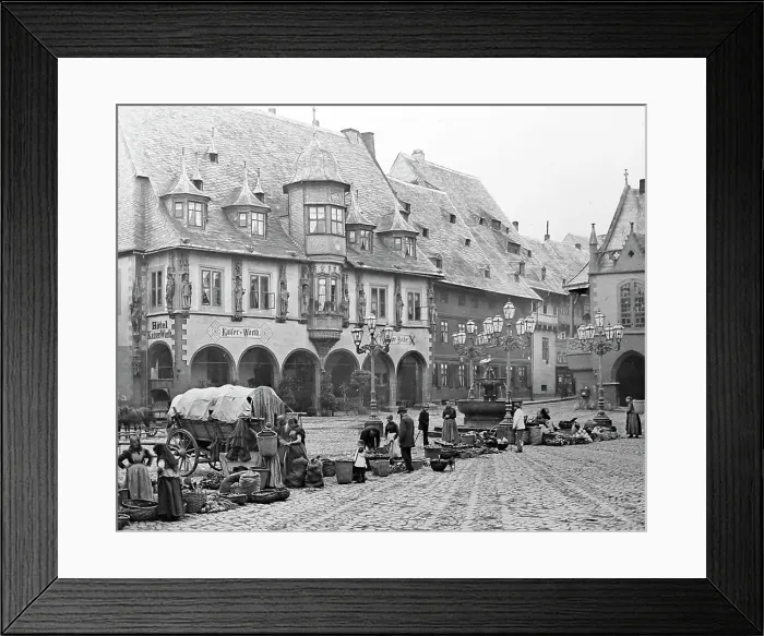 Framed Print : Market, Goslar, Germany, Victorian period Framed Print : Market, Goslar, Germany, Victorian period