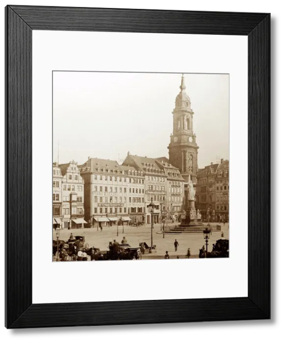 Framed Print : Market Place, Dresden, Germany, Victorian period Framed Print : Market Place, Dresden, Germany, Victorian period