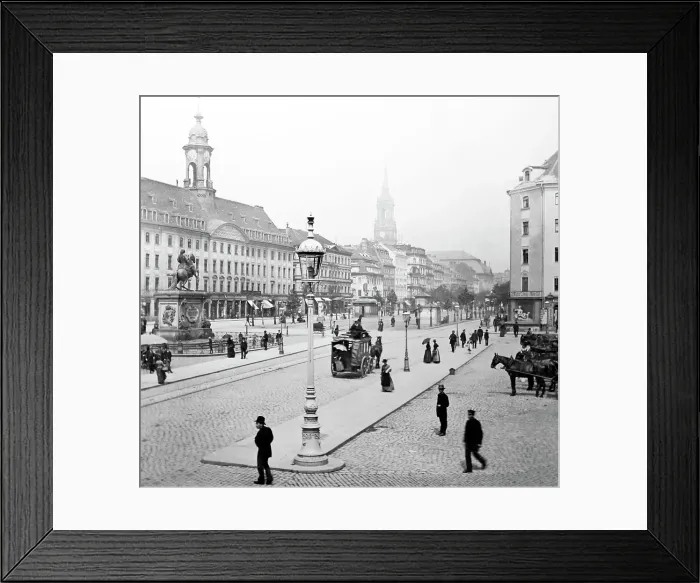 Framed Print : Haupt Strasse, Dresden, Germany, Victorian period Framed Print : Haupt Strasse, Dresden, Germany, Victorian period