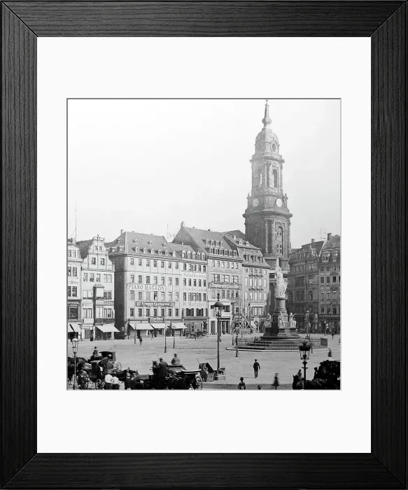 Framed Print : Market Place, Dresden, Germany, Victorian period Framed Print : Market Place, Dresden, Germany, Victorian period