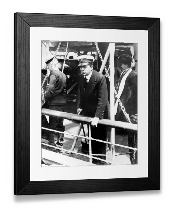 Framed Print : Captain Scott on board the Terra Nova Framed Print : Captain Scott on board the Terra Nova