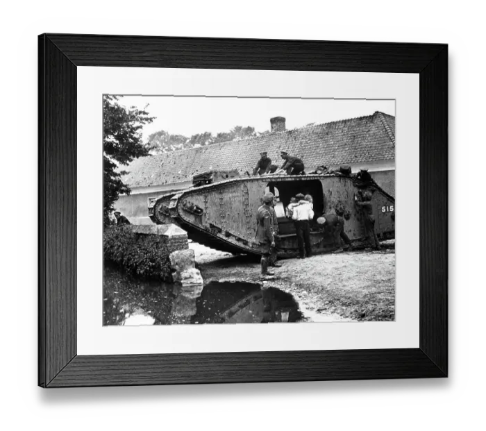Framed Print : WWI - Early Allied Tank on the Western front Framed Print : WWI - Early Allied Tank on the Western front