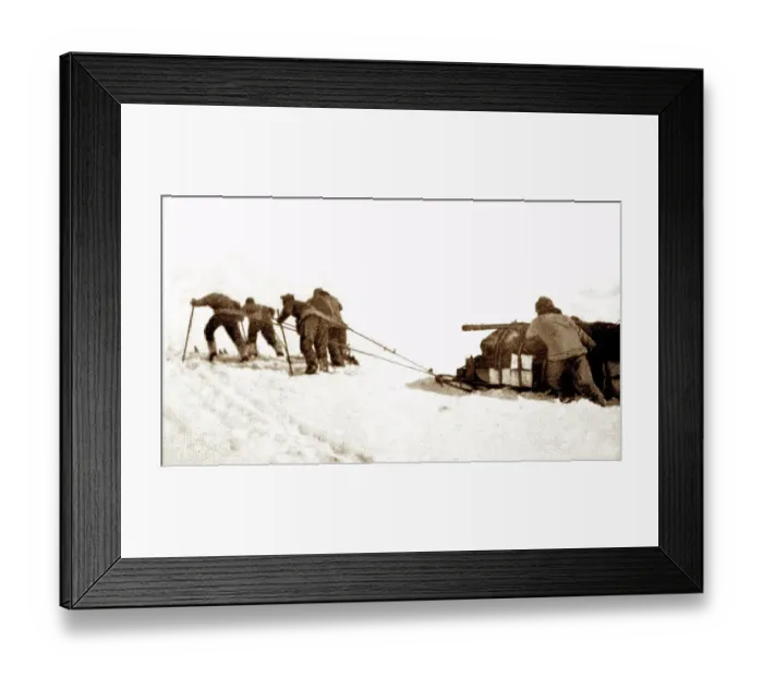 Framed Print : Sledging on the Beardmore Glacier Framed Print : Sledging on the Beardmore Glacier
